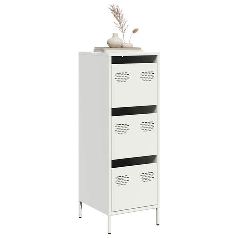 vidaXL Highboard Weiß 39x35x103,5 cm Stahl