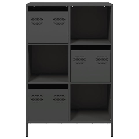 vidaXL Highboard Schwarz 68x39x103,5 cm Stahl