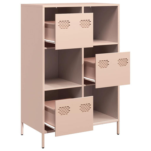 vidaXL Highboard Rosa 68x39x103,5 cm Stahl