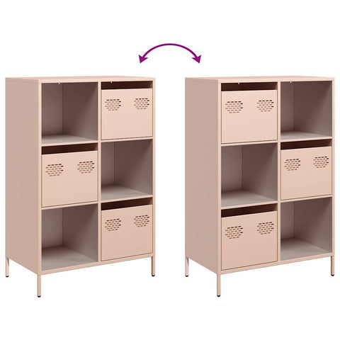 vidaXL Highboard Rosa 68x39x103,5 cm Stahl