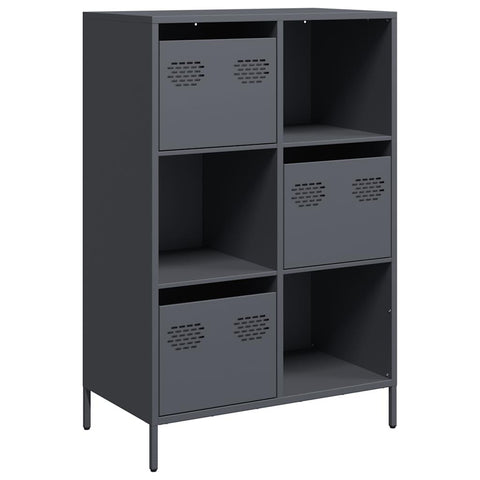 vidaXL Highboard Anthrazit 68x39x103,5 cm Stahl