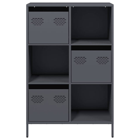 vidaXL Highboard Anthrazit 68x39x103,5 cm Stahl