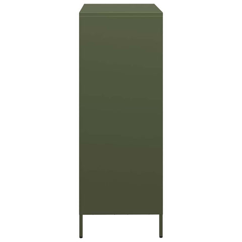 vidaXL Highboard Olivgrün 68x39x103,5 cm Stahl