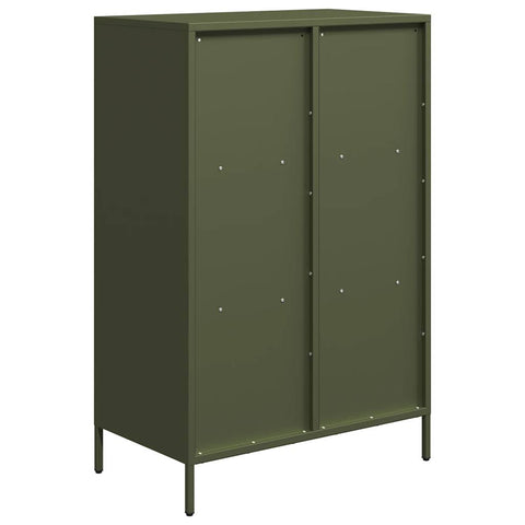 vidaXL Highboard Olivgrün 68x39x103,5 cm Stahl