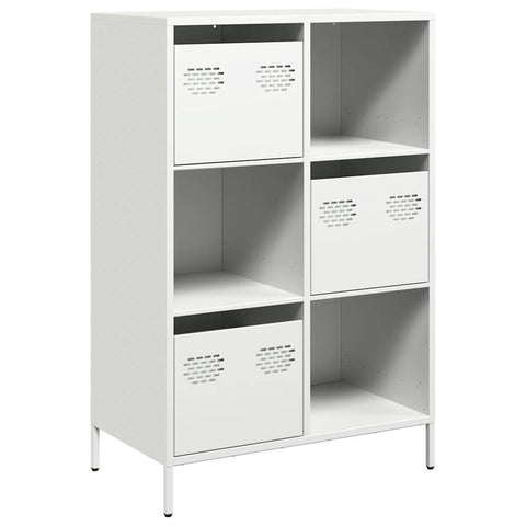 vidaXL Highboard Weiß 68x39x103,5 cm Stahl