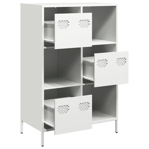 vidaXL Highboard Weiß 68x39x103,5 cm Stahl