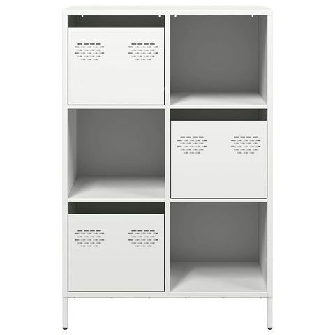 vidaXL Highboard Weiß 68x39x103,5 cm Stahl