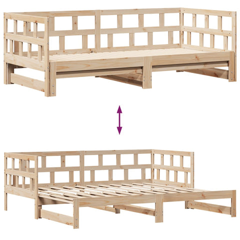 Tagesbett Ausziehbar mit Schubladen ohne Matratze 90x200 cm