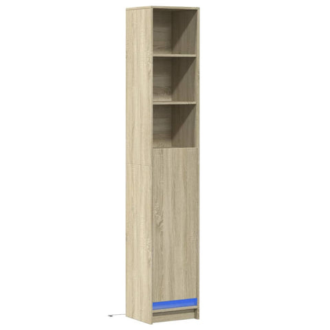 vidaXL LED-Sideboard Sonoma-Eiche 36x32,5x200 cm Holzwerkstoff