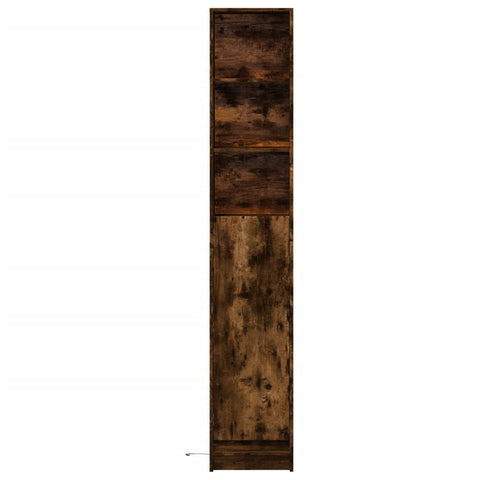 vidaXL LED-Sideboard Räuchereiche 36x32,5x200 cm Holzwerkstoff