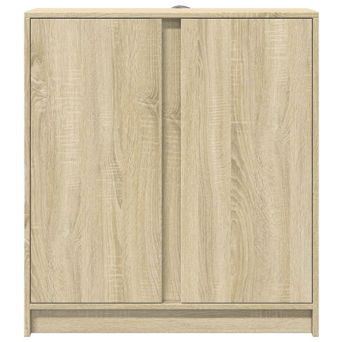 vidaXL LED-Sideboard Sonoma-Eiche 77x34x85 cm Holzwerkstoff