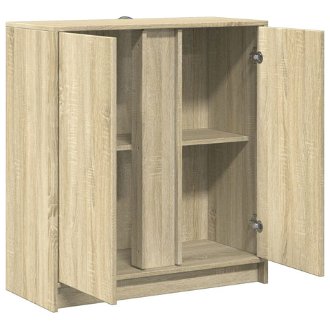 vidaXL LED-Sideboard Sonoma-Eiche 77x34x85 cm Holzwerkstoff