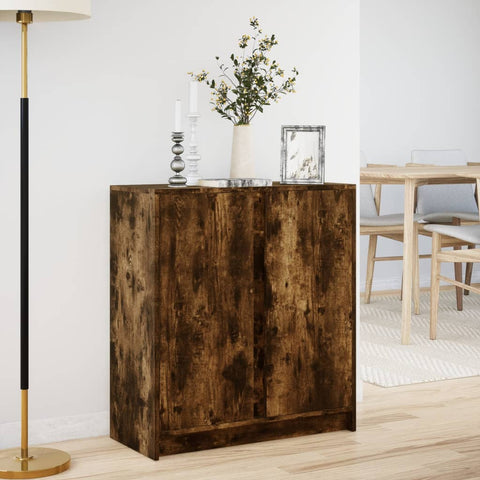 vidaXL LED-Sideboard Räuchereiche 77x34x85 cm Holzwerkstoff