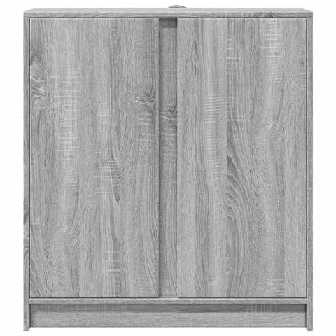 vidaXL LED-Sideboard Grau Sonoma 77x34x85 cm Holzwerkstoff