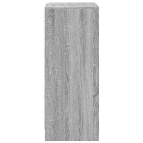 vidaXL LED-Sideboard Grau Sonoma 77x34x85 cm Holzwerkstoff