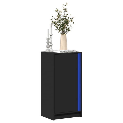 vidaXL LED-Sideboard Schwarz 42,5x34x85 cm Holzwerkstoff