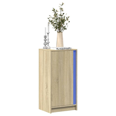 vidaXL LED-Sideboard Sonoma-Eiche 42,5x34x85 cm Holzwerkstoff