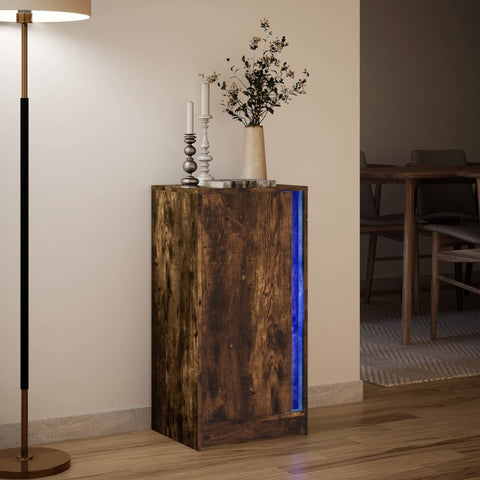 vidaXL LED-Sideboard Räuchereiche 42,5x34x85 cm Holzwerkstoff