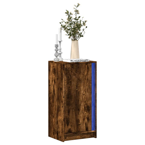 vidaXL LED-Sideboard Räuchereiche 42,5x34x85 cm Holzwerkstoff