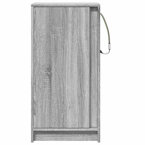 vidaXL LED-Sideboard Grau Sonoma 42,5x34x85 cm Holzwerkstoff