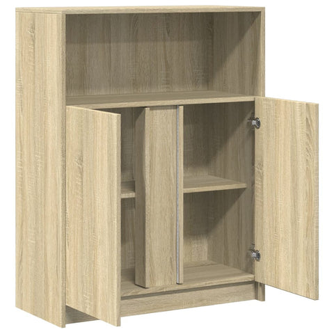 vidaXL LED-Sideboard Sonoma-Eiche 77x34x100 cm Holzwerkstoff