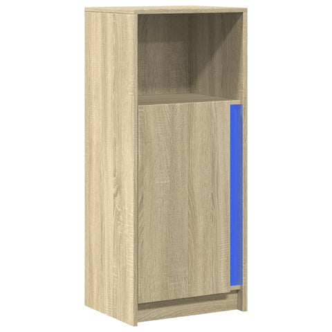 vidaXL LED-Sideboard Sonoma-Eiche 42,5x34x100 cm Holzwerkstoff