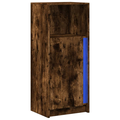 vidaXL LED-Sideboard Räuchereiche 42,5x34x100 cm Holzwerkstoff