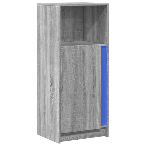 vidaXL LED-Sideboard Grau Sonoma 42,5x34x100 cm Holzwerkstoff