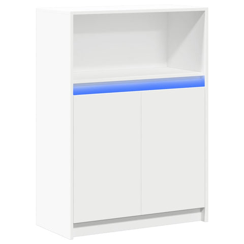 vidaXL Sideboard mit LED Weiß 72x34x100 cm Holzwerkstoff