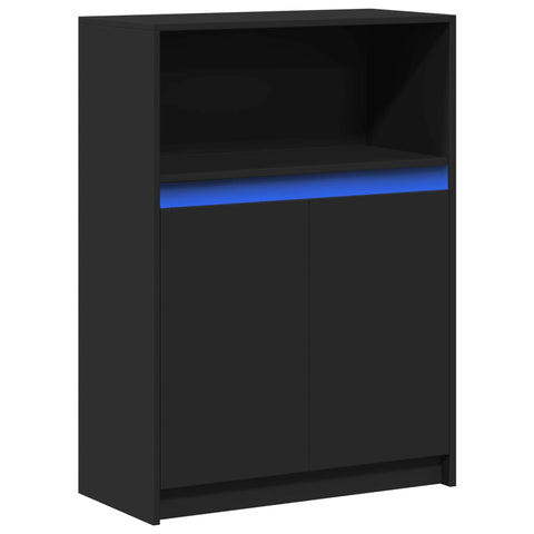 vidaXL Sideboard mit LED Schwarz 72x34x100 cm Holzwerkstoff