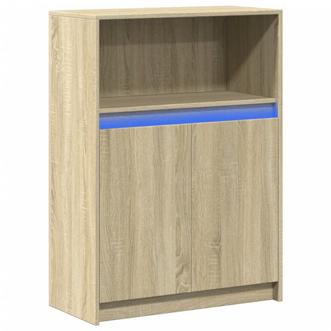 vidaXL Sideboard mit LED Sonoma-Eiche 72x34x100 cm Holzwerkstoff