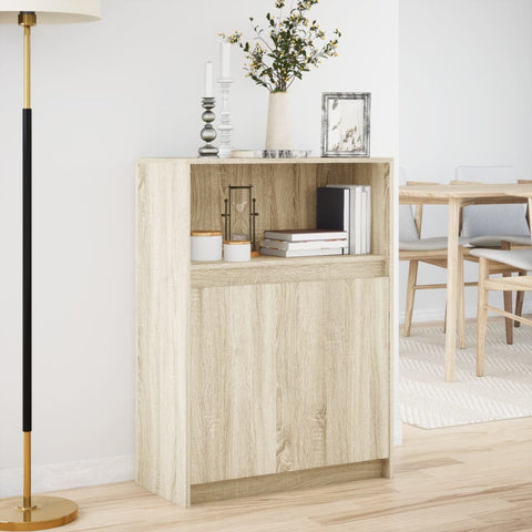 vidaXL Sideboard mit LED Sonoma-Eiche 72x34x100 cm Holzwerkstoff