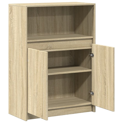 vidaXL Sideboard mit LED Sonoma-Eiche 72x34x100 cm Holzwerkstoff