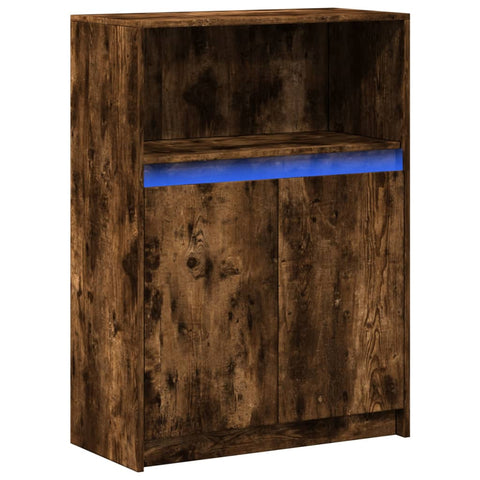 vidaXL Sideboard mit LED Räuchereiche 72x34x100 cm Holzwerkstoff