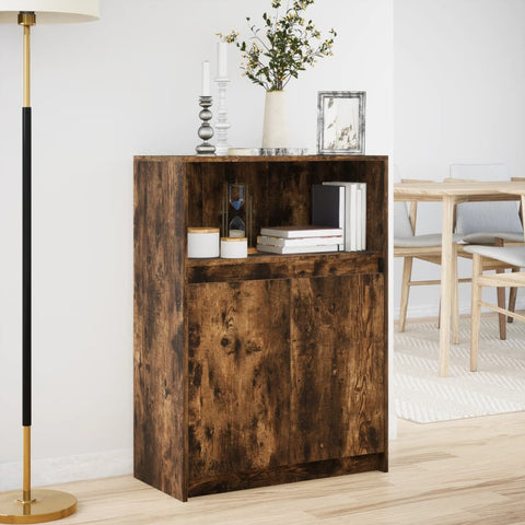 vidaXL Sideboard mit LED Räuchereiche 72x34x100 cm Holzwerkstoff