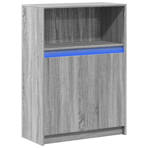 vidaXL Sideboard mit LED Grau Sonoma 72x34x100 cm Holzwerkstoff