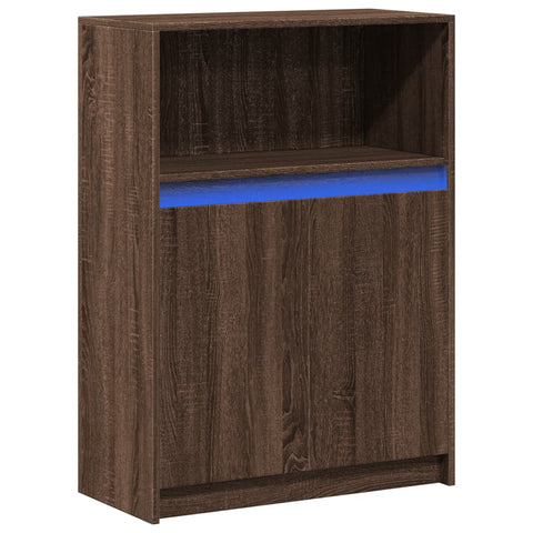 vidaXL Sideboard mit LED Braun Eichen-Optik 72x34x100 cm Holzwerkstoff