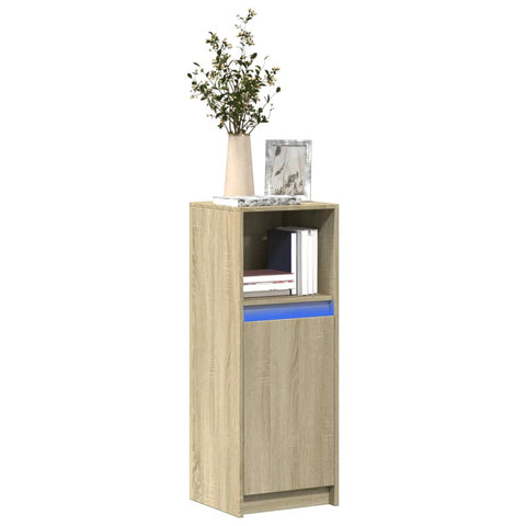 vidaXL LED-Sideboard Sonoma-Eiche 38x34x100 cm Holzwerkstoff