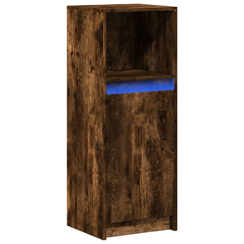 vidaXL LED-Sideboard Räuchereiche 38x34x100 cm Holzwerkstoff