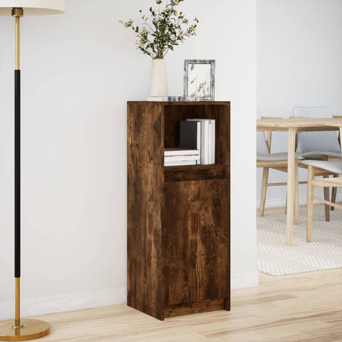 vidaXL LED-Sideboard Räuchereiche 38x34x100 cm Holzwerkstoff