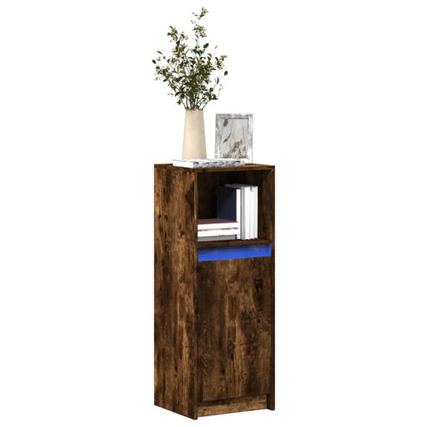 vidaXL LED-Sideboard Räuchereiche 38x34x100 cm Holzwerkstoff