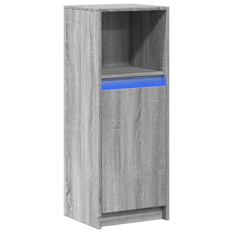 vidaXL LED-Sideboard Grau Sonoma 38x34x100 cm Holzwerkstoff