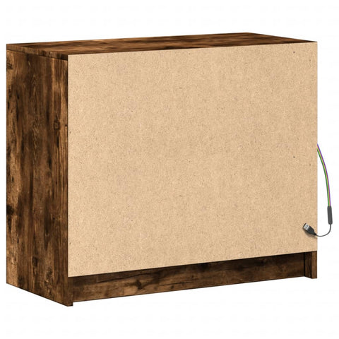 vidaXL LED-Sideboard Räuchereiche 72x34x61 cm Holzwerkstoff