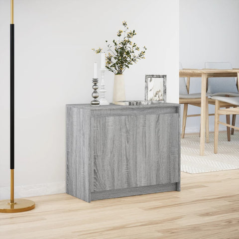 vidaXL LED-Sideboard Grau Sonoma 72x34x61 cm Holzwerkstoff