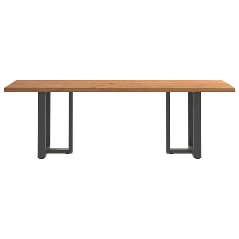 Esstisch Hellbraun 240x80x74 cm Massivholz Eiche Rechteckig