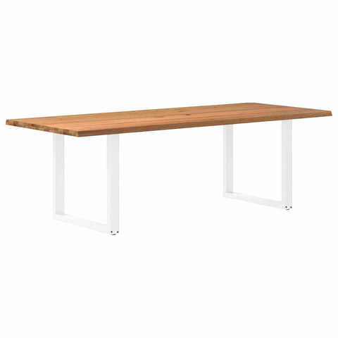 Esstisch Hellbraun 240x100x74 cm Massivholz Eiche Rechteckig