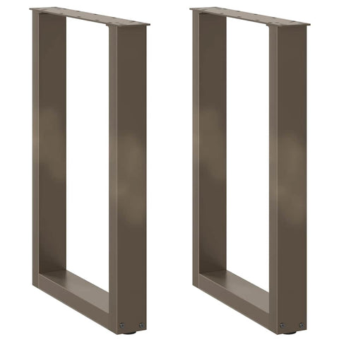 hocami - Esstischbeine U-Form 2 Stk. Naturstahl 50x(72-73) cm Stahl - esstischbeine-u-form-2-stk-naturstahl-50x-72-73-cm-stahl - 