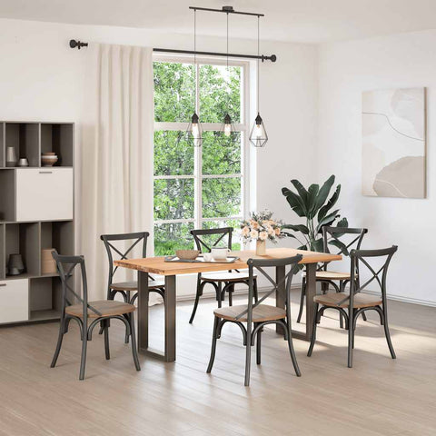 hocami - Esstischbeine U-Form 2 Stk. Naturstahl 50x(72-73) cm Stahl - esstischbeine-u-form-2-stk-naturstahl-50x-72-73-cm-stahl - 