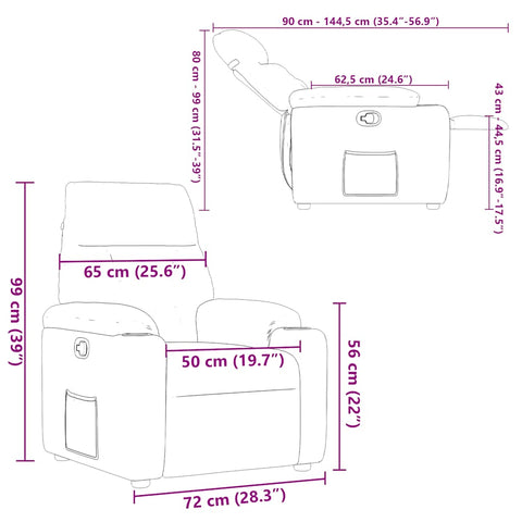 vidaXL Relaxsessel Beige Mikrofasergewebe