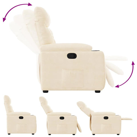 vidaXL Relaxsessel Beige Mikrofasergewebe